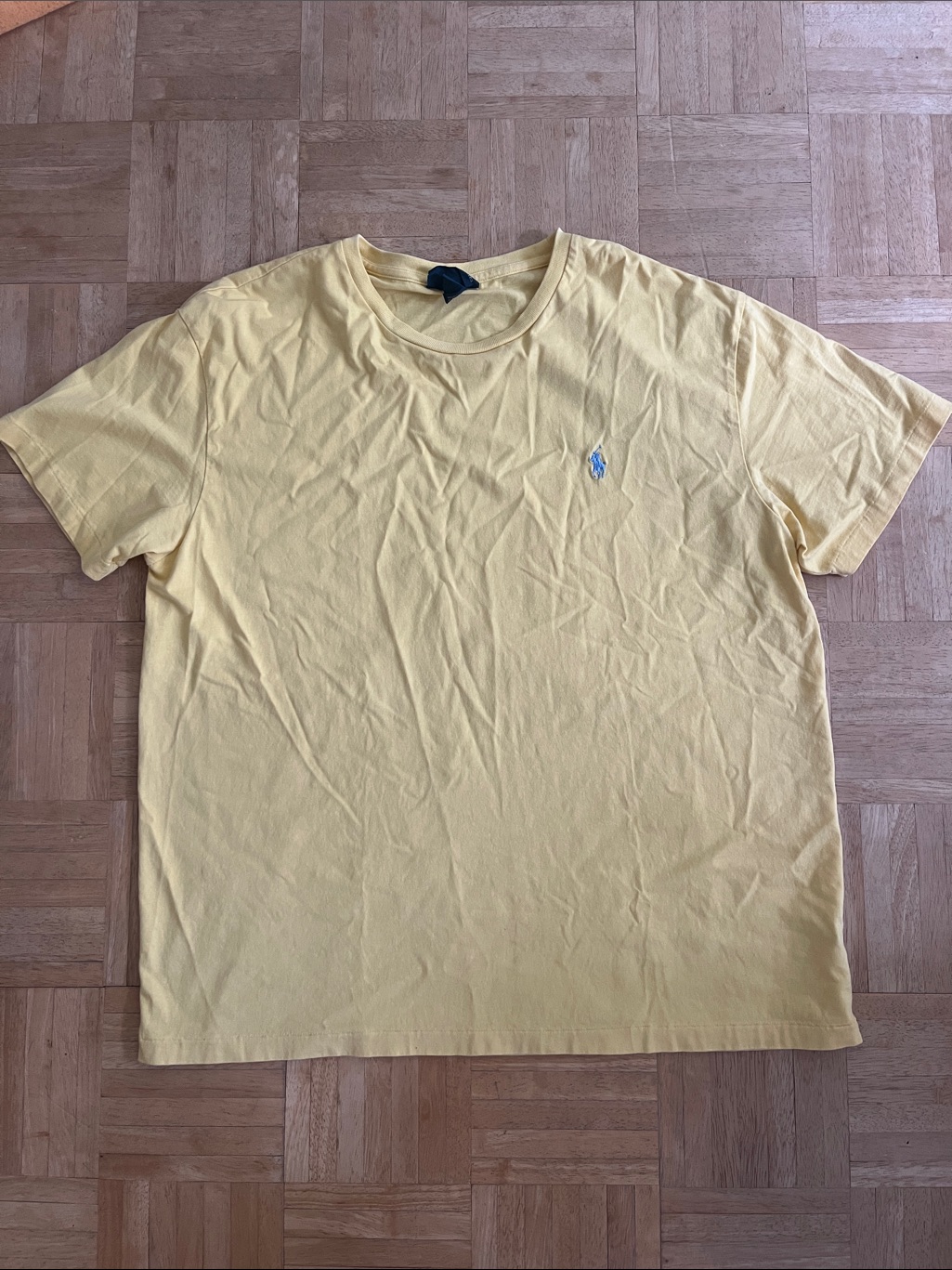 Ralph Lauren Shortsleeve Crew Tee In Yellow With Embroidered Pony